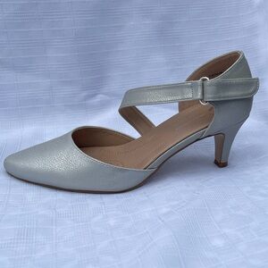 Gray Ankle Strap Women's Shoes